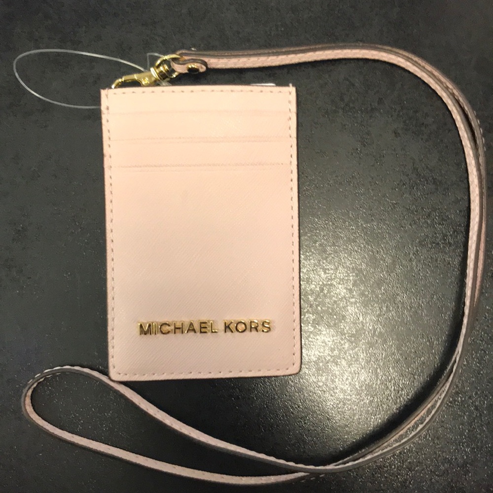 NWT Michael Kors Jet Set Lanyard ID Card Case